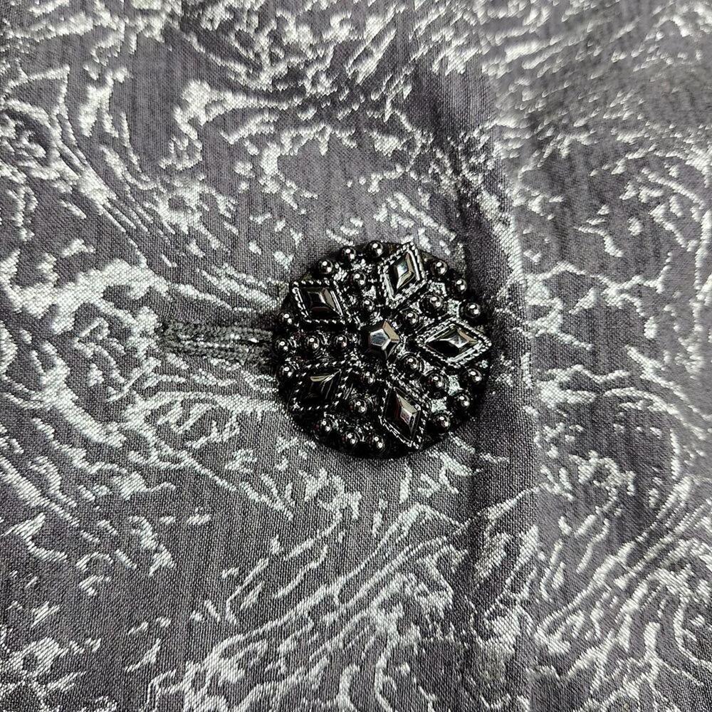 JM Collection Black & Silver Marble Pattern Bell Sleeve Blouse XXL‎ - Picture 4 of 7